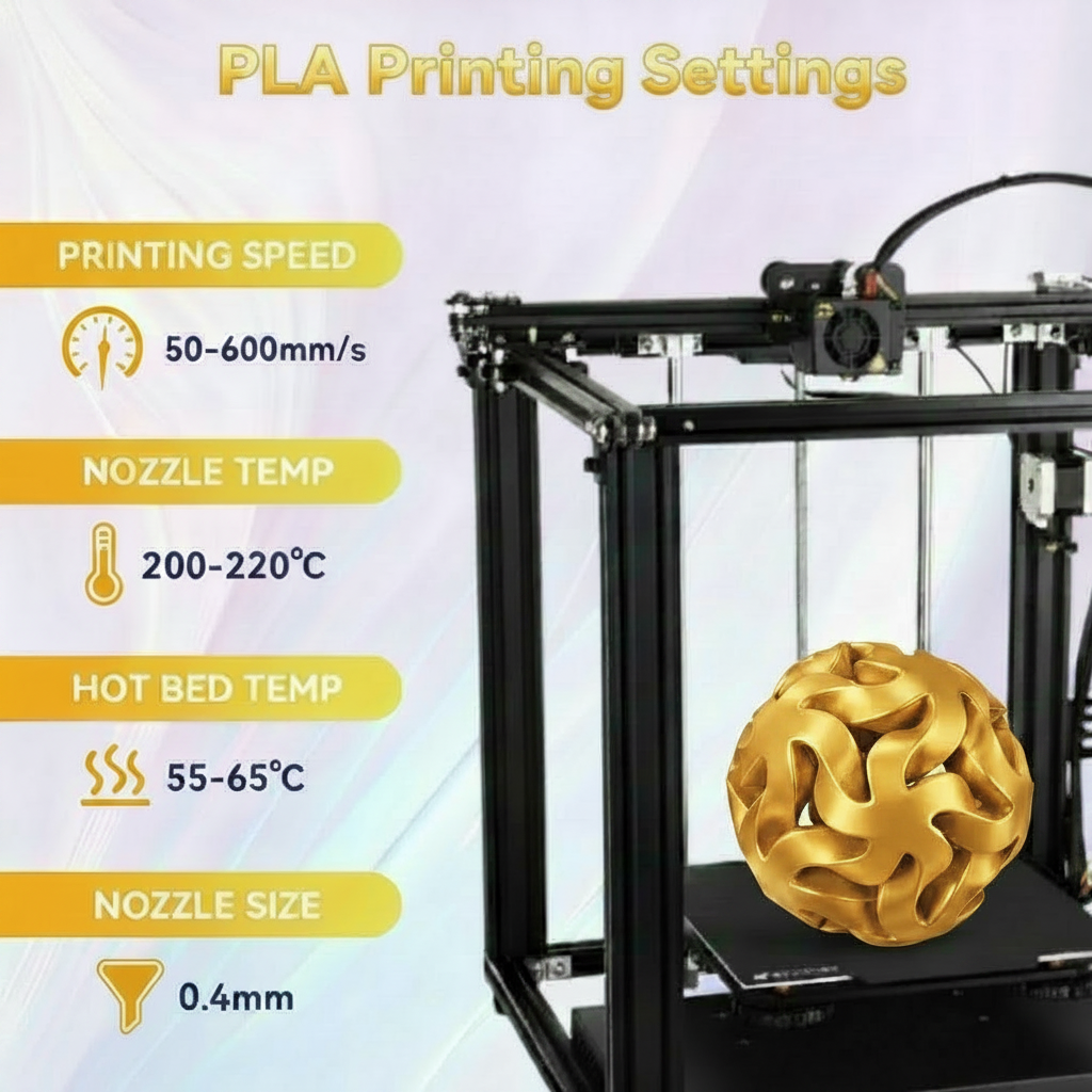 3D Printing KELEIDI Brand PLA Silk Metallic Series Filament, High-Speed 1.75mm, 1 kg (2.2 lb)Spool (Gold / Silver / Copper)