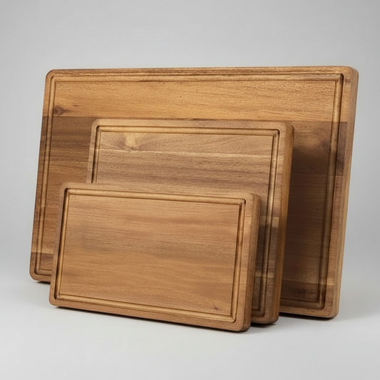 Acacia Wood Cutting/Serving Board, 3pcs Set