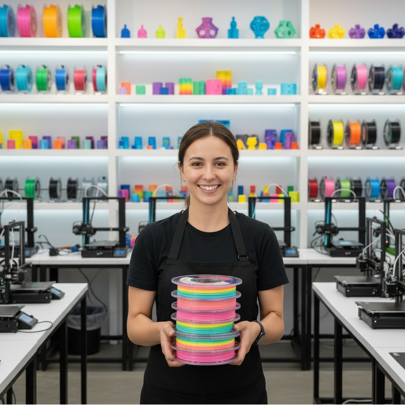 Silk Candy Color 1.75mm 3D Printer PLA Filament 2.2 lb (1 kg)