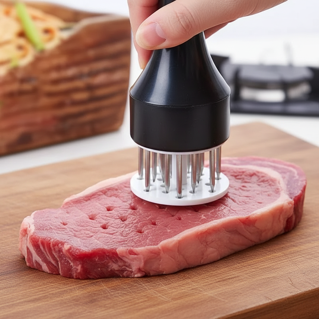 Handheld Spring-Loaded Meat Tenderizer