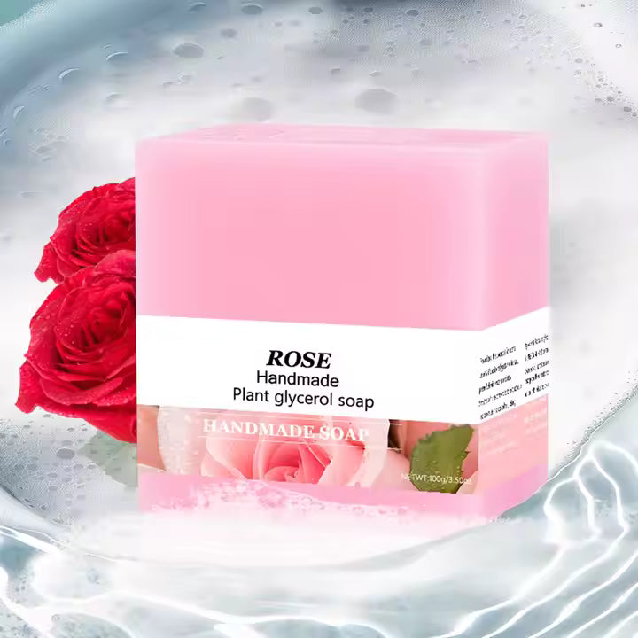 Handmade Plant Soap with Rose, 100g