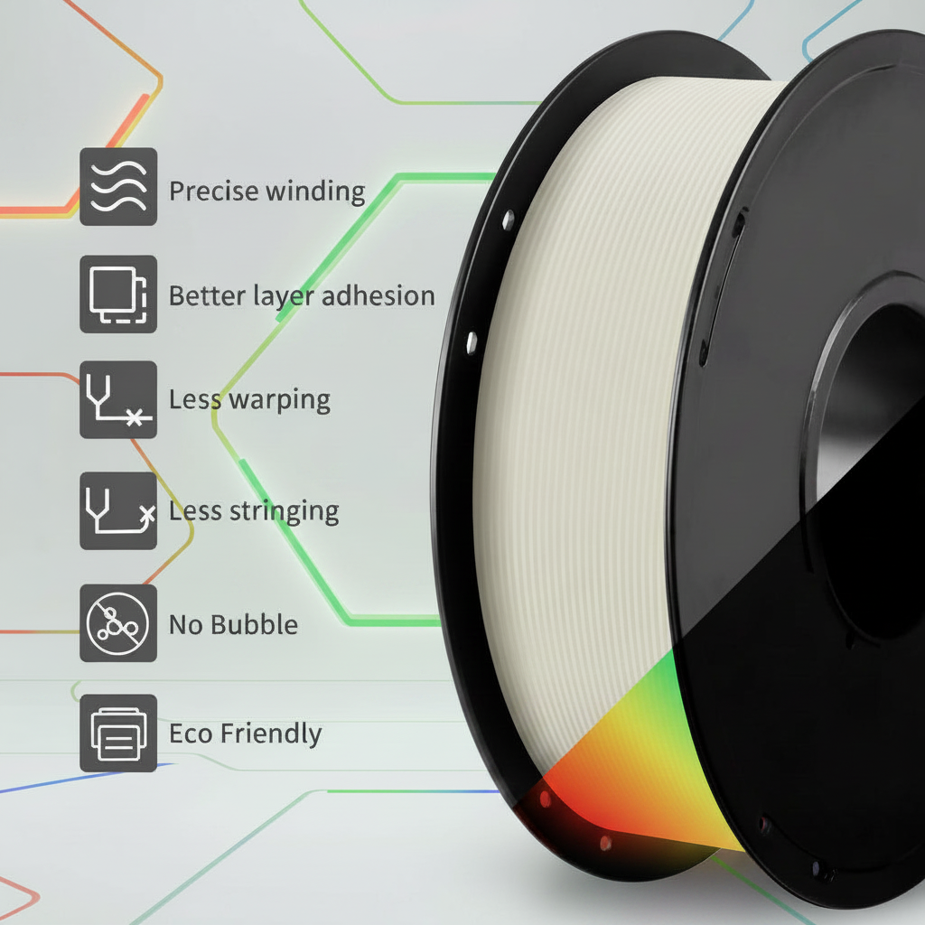 Premium Luminous Glow-in-the-Dark 3D Printer KELEIDI Brnd PLA Filament 1 kg (2.2lb) Spools