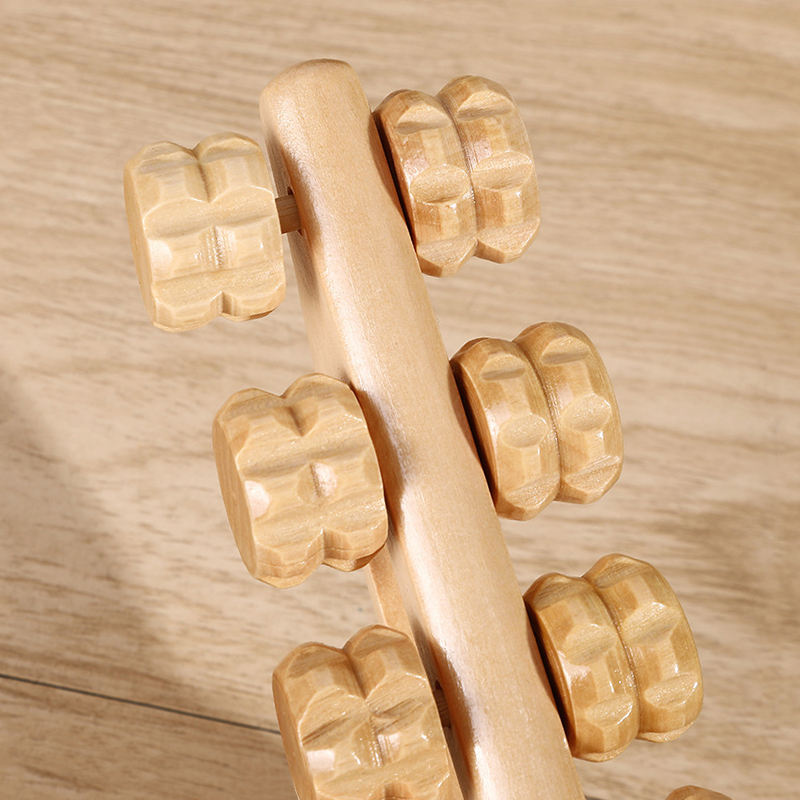 Lymphatic Drainage Massager, Hemu Hardwood,  10 Rollers