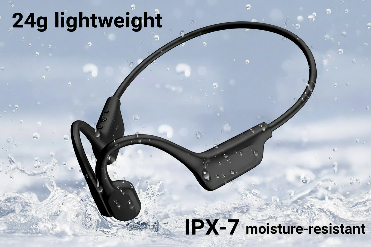 Bone Conduction Headset, Moisture resistant with Microphone