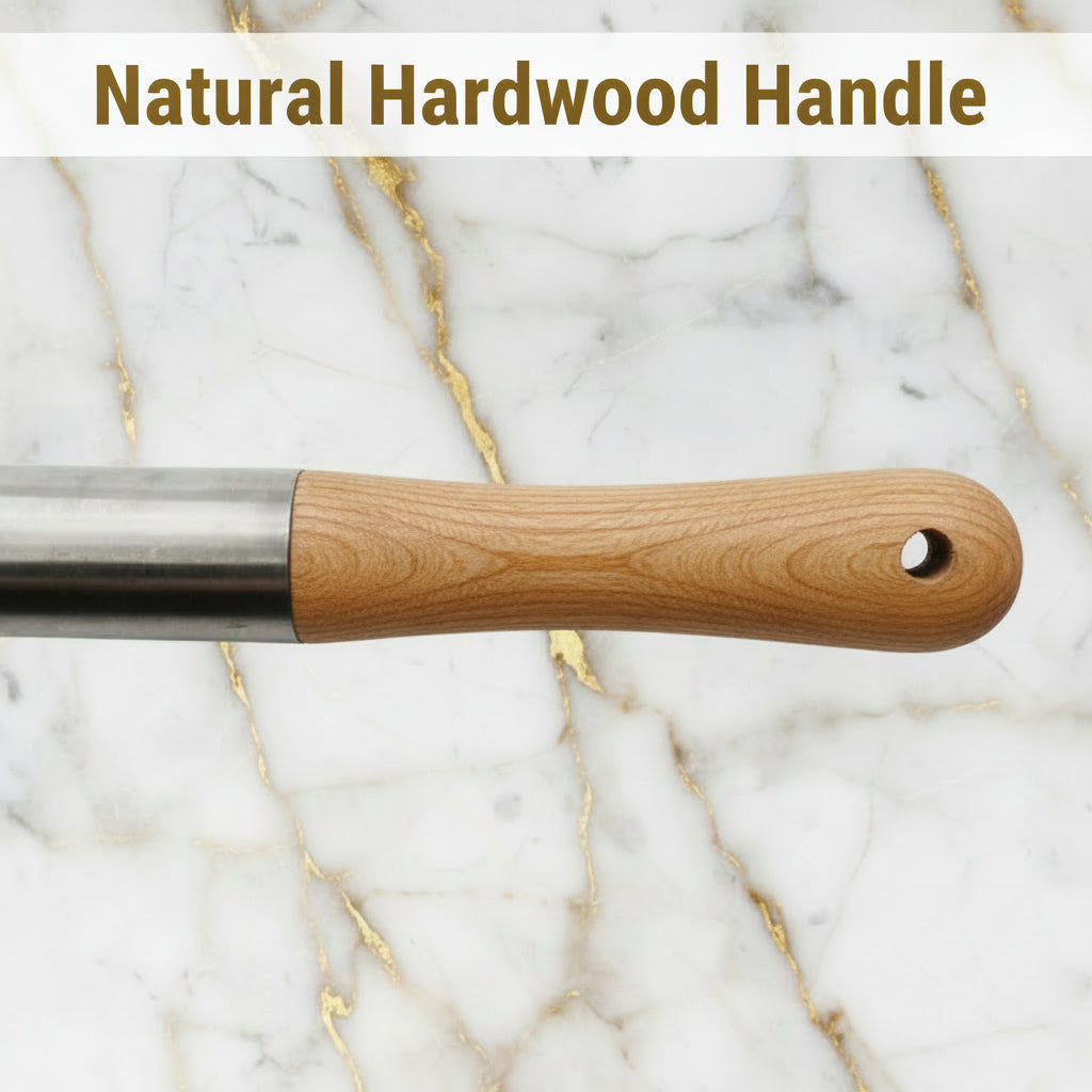 Egg Whisk, Stainless Steel, Hardwood Handle, 11"