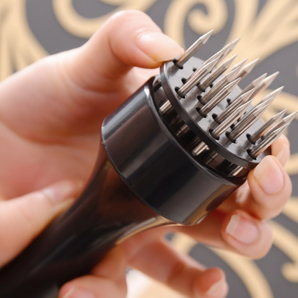 Handheld Spring-Loaded Meat Tenderizer