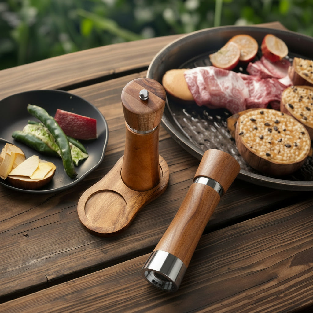 Spice Mill Set, with Metal ring, 2pcs