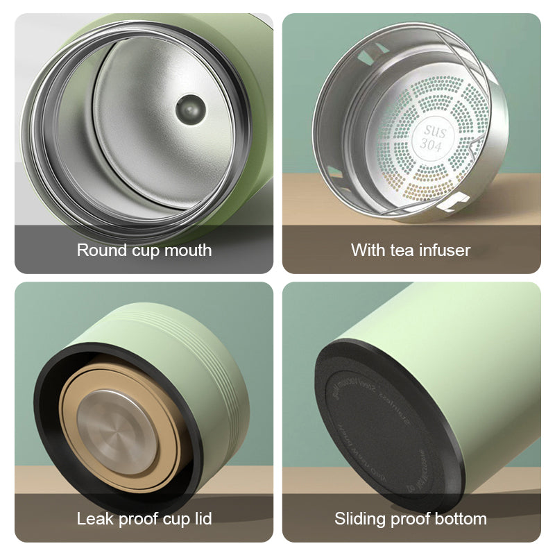 Vacuum Insulated Smart Thermos,  Digital LED Temperature Display, Stainless Steel, 17 Oz (500ml)