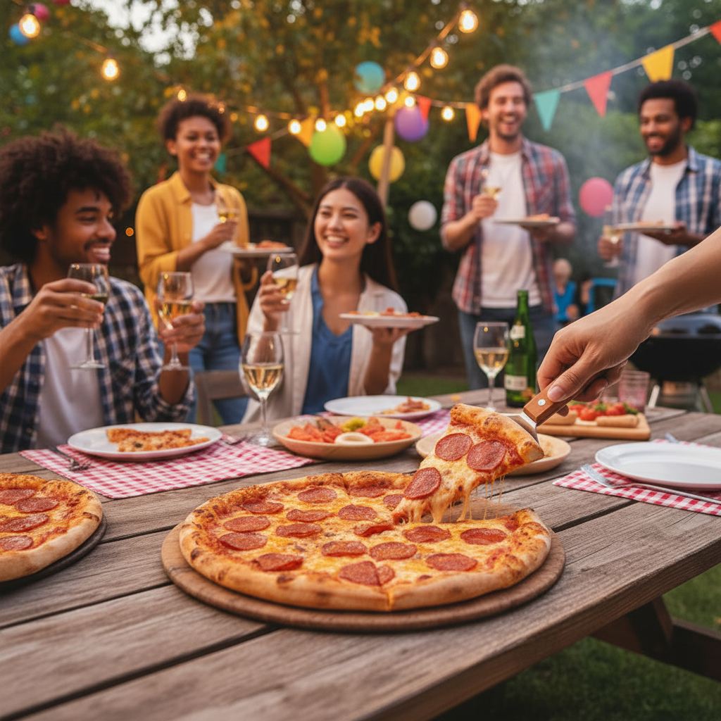 Cake/Pizza Spatula with Wooden Handle