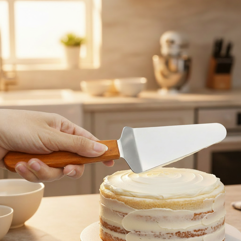 Cake/Pizza Spatula with Wooden Handle