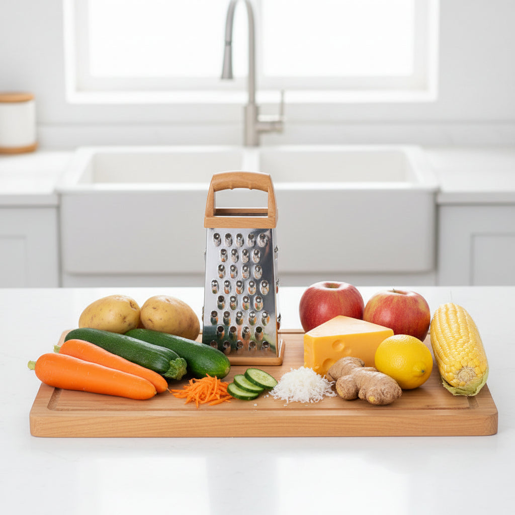Vegetable/Chease Grater, 4 Sides, Stainless Steel