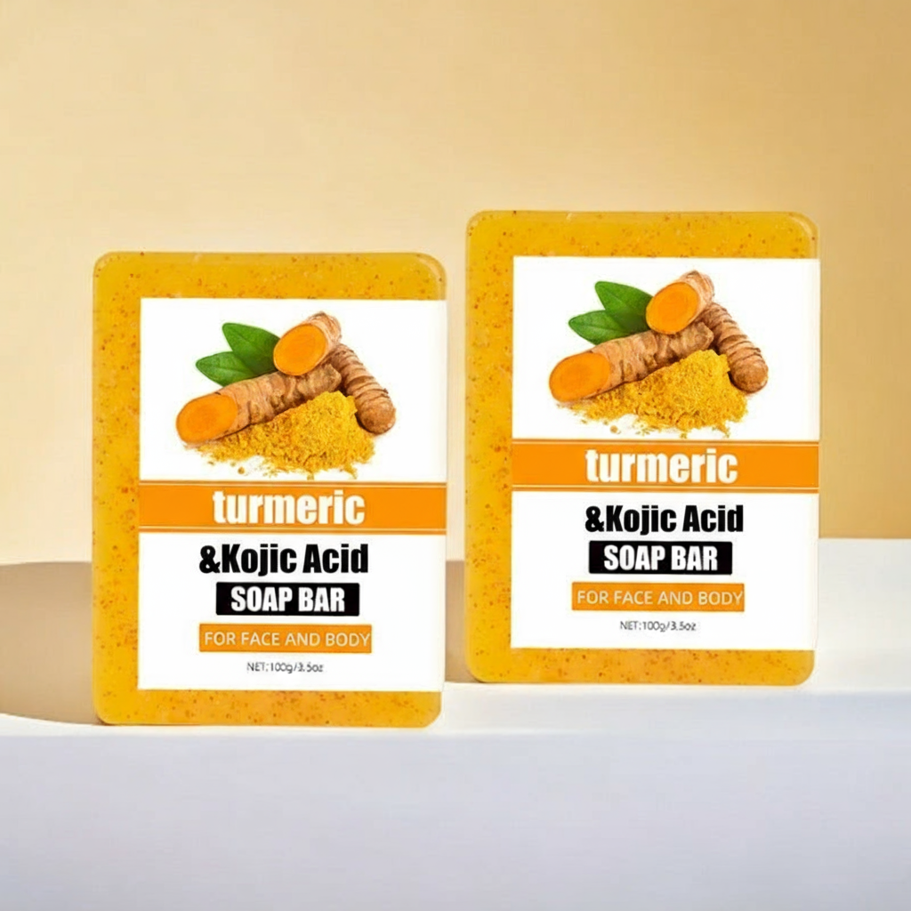 Turcuma Kojic acid Handmade Soap with Turcuma Scrub , 100g