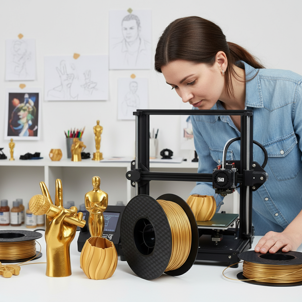 PLA 3D Printer Metallic Filament, 1kg (2.2lb) Spool, 1.75mm +/- 0.05mm