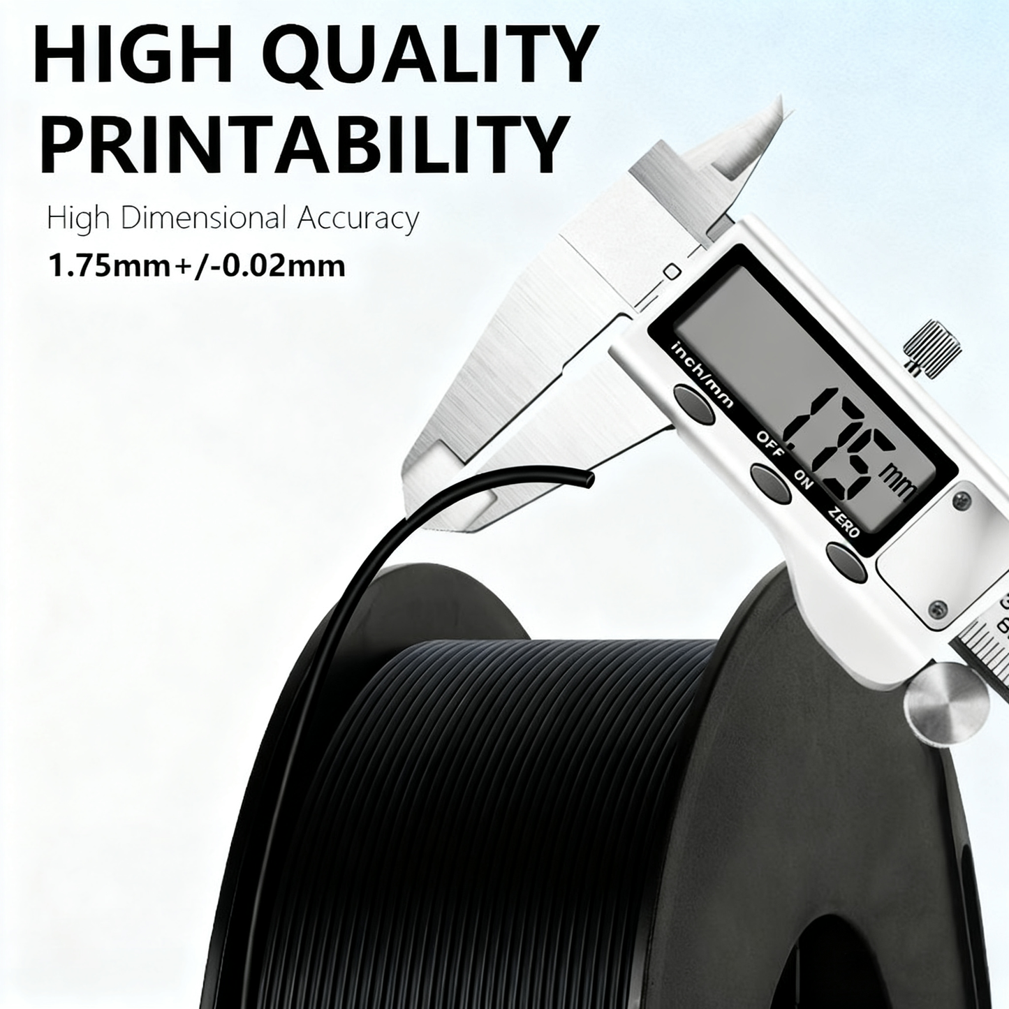 Printing PLA Matte Series Consumables, High-Speed 1.75mm, 1KG Spool (Matte Black / Matte White)