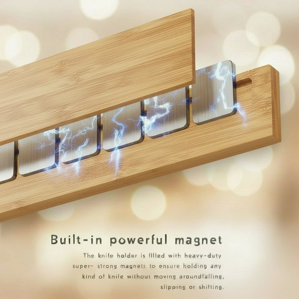 Magnetic Knife Holder, Bamboo, 16 inches