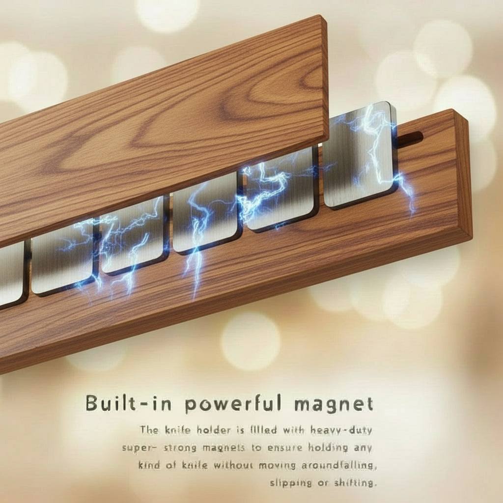 Magnetic Knife Holder, Acacia, 16 inches
