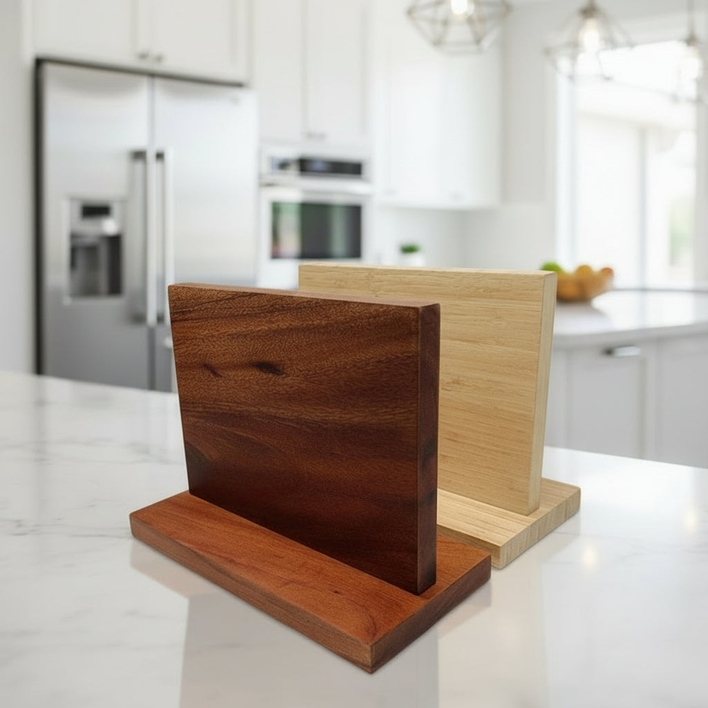 Countertop Magnetic Knife Holder, Acacia Hardwood