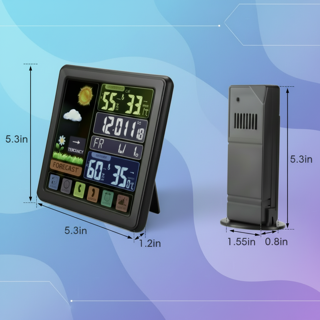 Digital Weather Station, with Indoor and Outdoor Wireless sensor