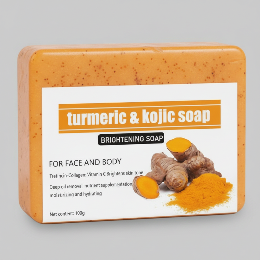 Turcuma Kojic acid Handmade Soap with Turcuma Scrub , 100g