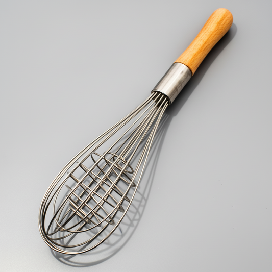 Egg Whisk, Stainless Steel, Hardwood Handle, 11"
