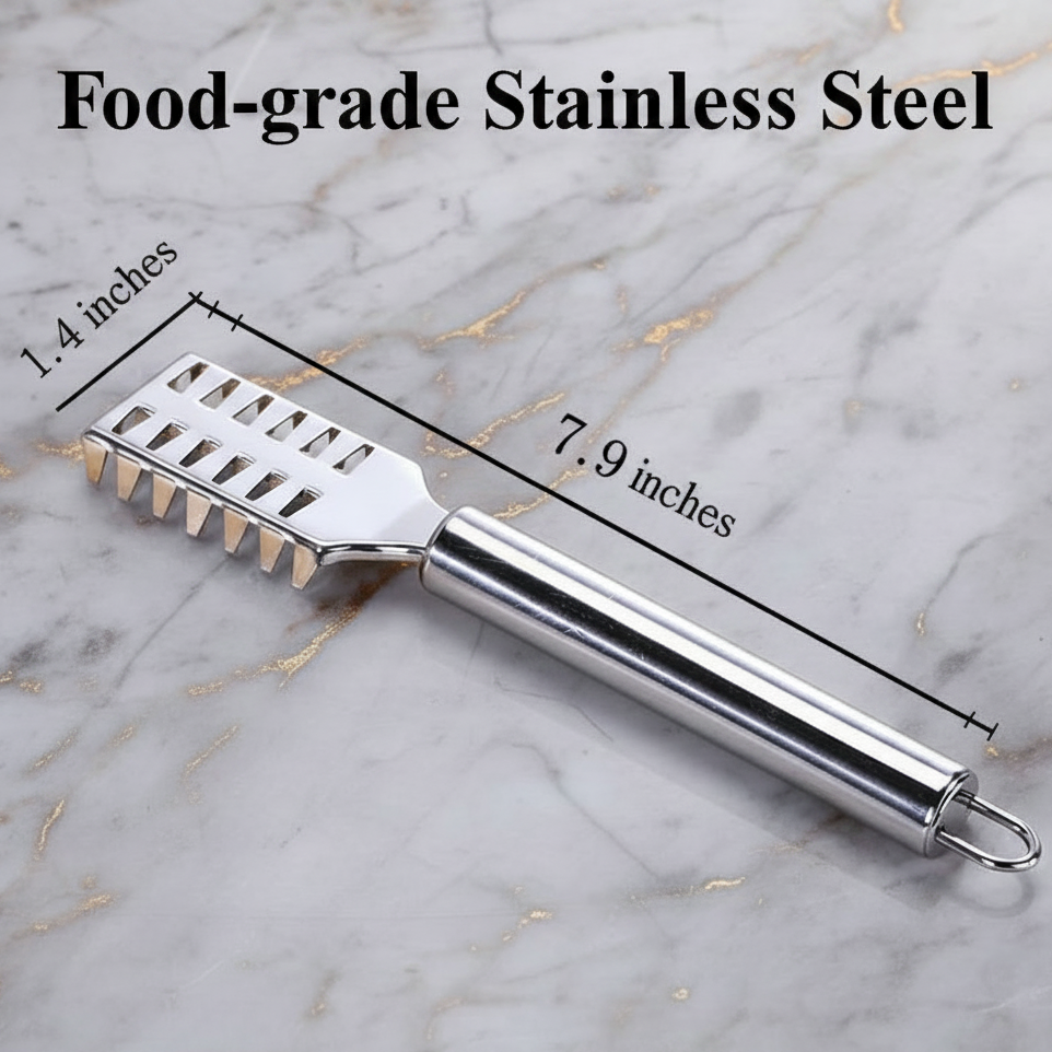 Stainless Steel Fish Scaler, 8 inches