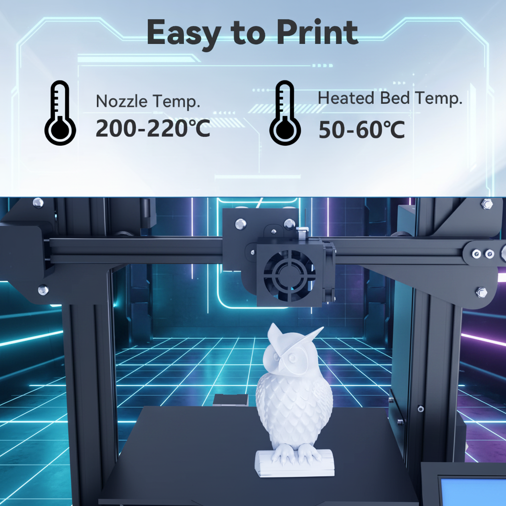 Printing PLA Matte Series Consumables, High-Speed 1.75mm, 1KG Spool (Matte Black / Matte White)