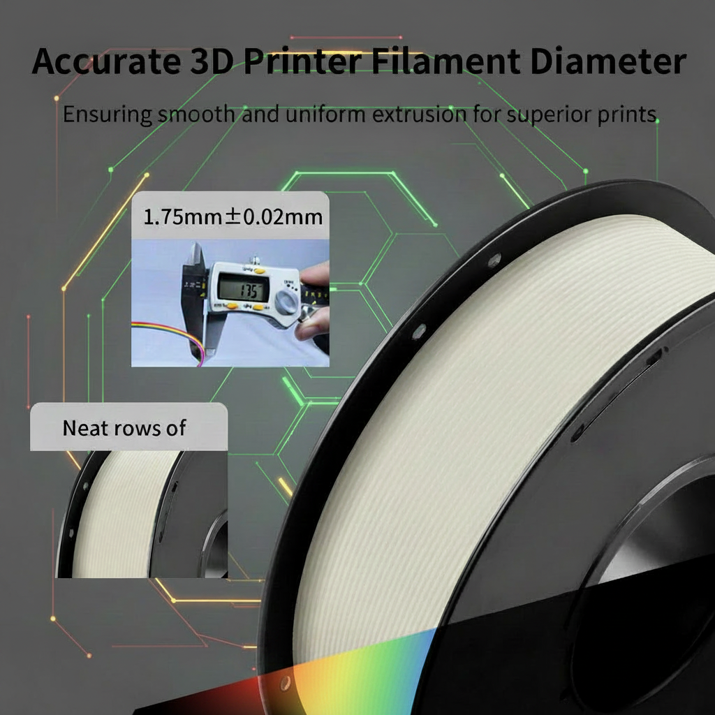 Premium Luminous Glow-in-the-Dark 3D Printer KELEIDI Brnd PLA Filament 1 kg (2.2lb) Spools