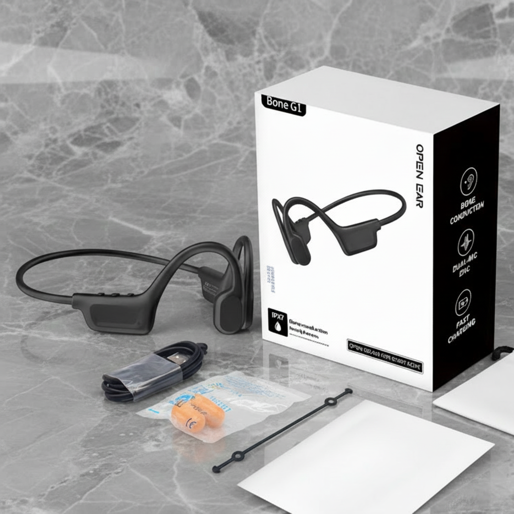 Bone Conduction Headset, Moisture resistant with Microphone