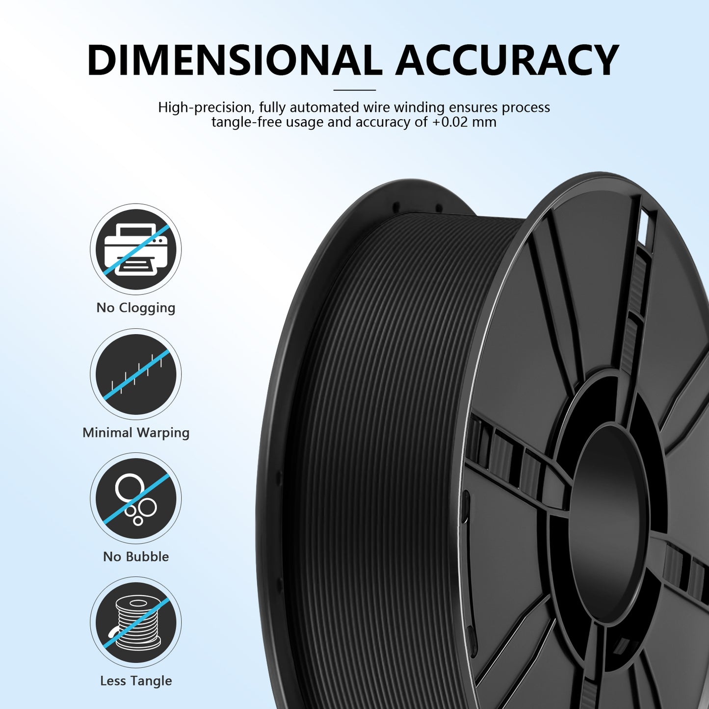 Printing PLA Matte Series Consumables, High-Speed 1.75mm, 1KG Spool (Matte Black / Matte White)
