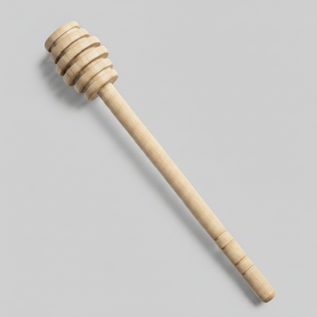 Natural Wooden Honey Dipper, 6 inches