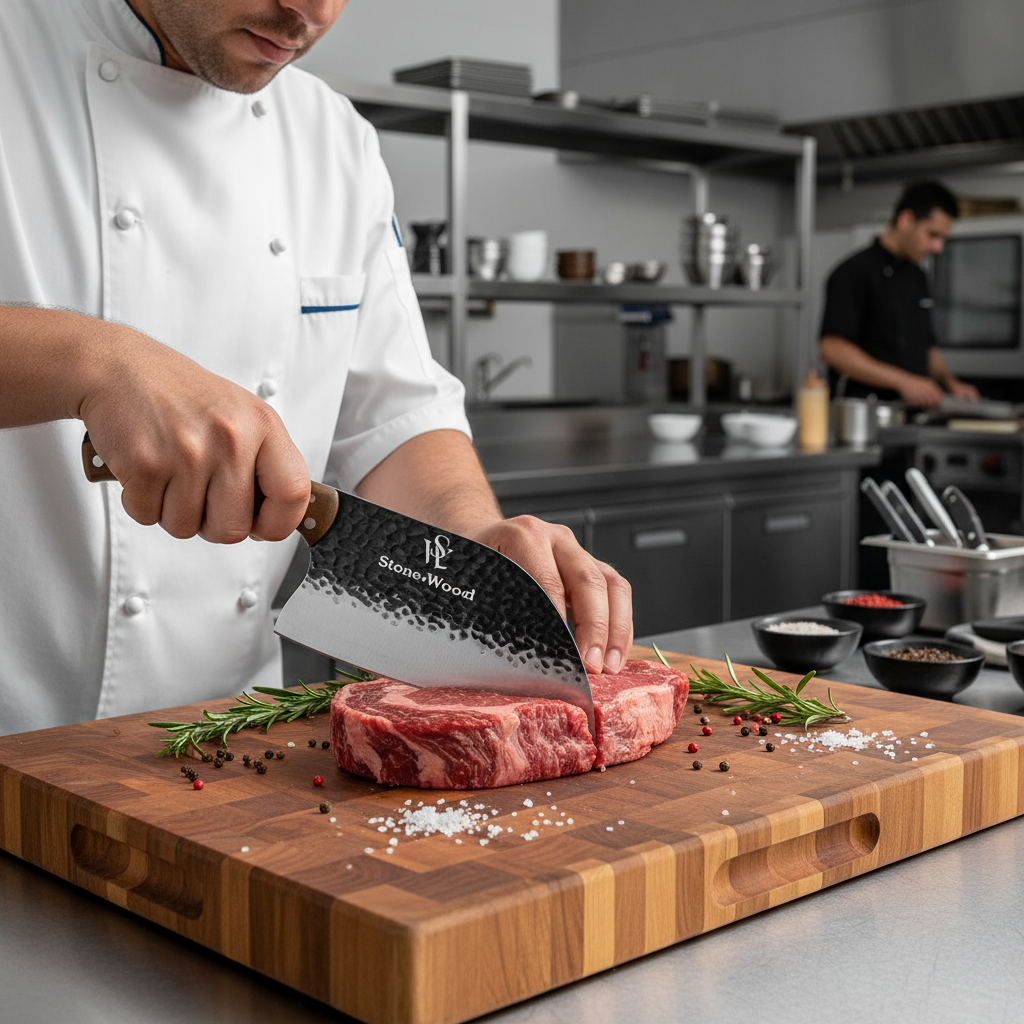 Cleaver Serbian style Upscale Butcher's Knife
