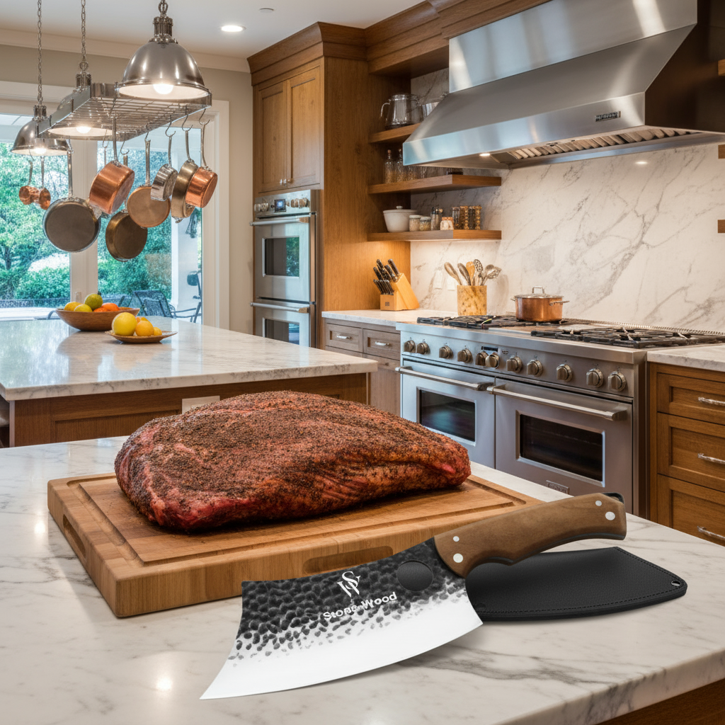 Viking style Upscale Butcher's Knife