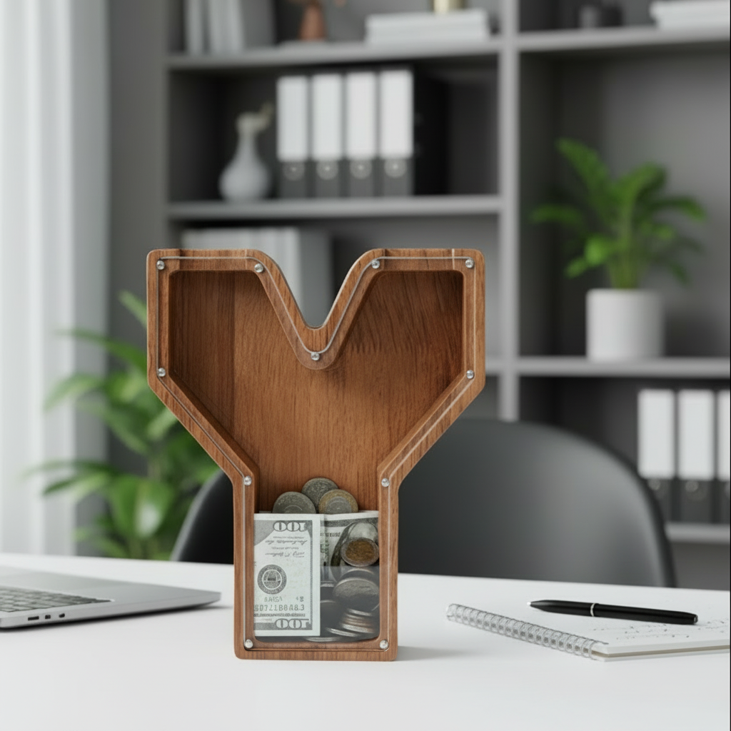 Alphabet Money Bank with Initial "Y" 9 inch tall