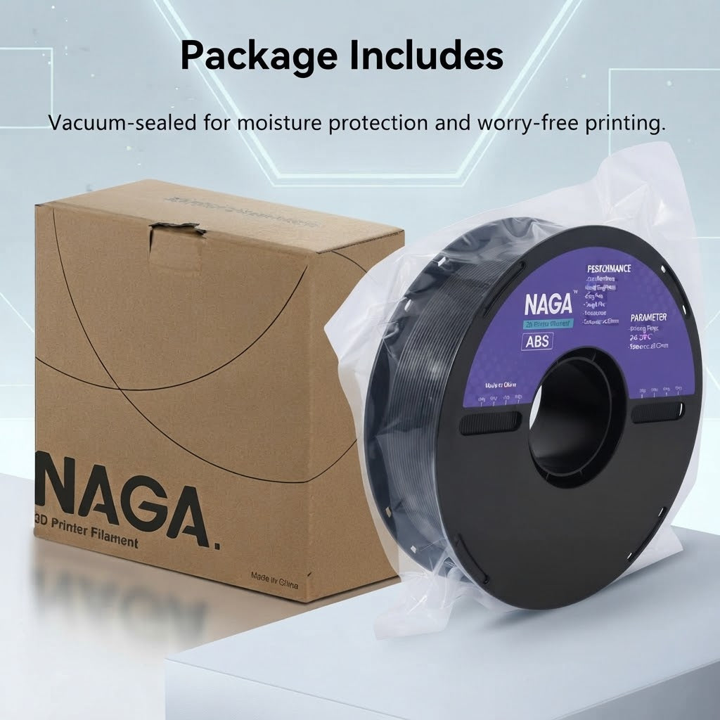 Premium ABS 3D Printer Filament, 1.75mm, +/-0.02mm, 1kg (2.2lbs) Spool
